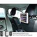Magnetic Headrest Tablet Mount [Sturdy Twist-Locked] Compatible with iPad Mini 4 3 2 1 & 7-9 inch Android Tablet, Car Back Seat Holder for iPhone X 8 Plus 7 6S 6 5S & 4-6 inch Cell Phone