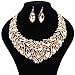 African Beads Jewelry Sets Women Bridal Crystal Statement Necklace Earring Jewelry Sets