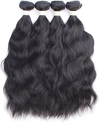 RED QUEEN Nature Wave Human Hair Pack of 3 Bundles Nature Wave Hair 100 Unprocessed 8A Virgin Human Hair Natural Black Color 8 10 10 inch