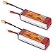 FLOUREON 2Packs 3S 11.1V 2200mAh 25C Lipo Battery Pack with XT60 for RC Evader BX Car RC Truck RC Truggy RC Airplane UAV Drone FPV (XT60 Plug)