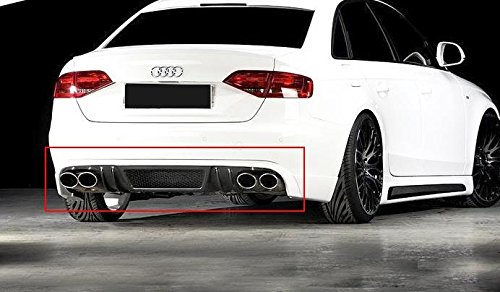 For Audi A4 B8 2009-2012 Rieger Bumper PU Rear Diffuser