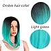 AISI HAIR Short Straight Hair Bob Wig Synthetic Black Middle Part Wig 14R4.07 Bob Wigs