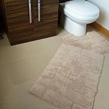 Emma Barclay Waves Badgarnitur Badematte Wc Vorleger Baumwoll Chenille Beige Amazon De Kuche Haushalt
