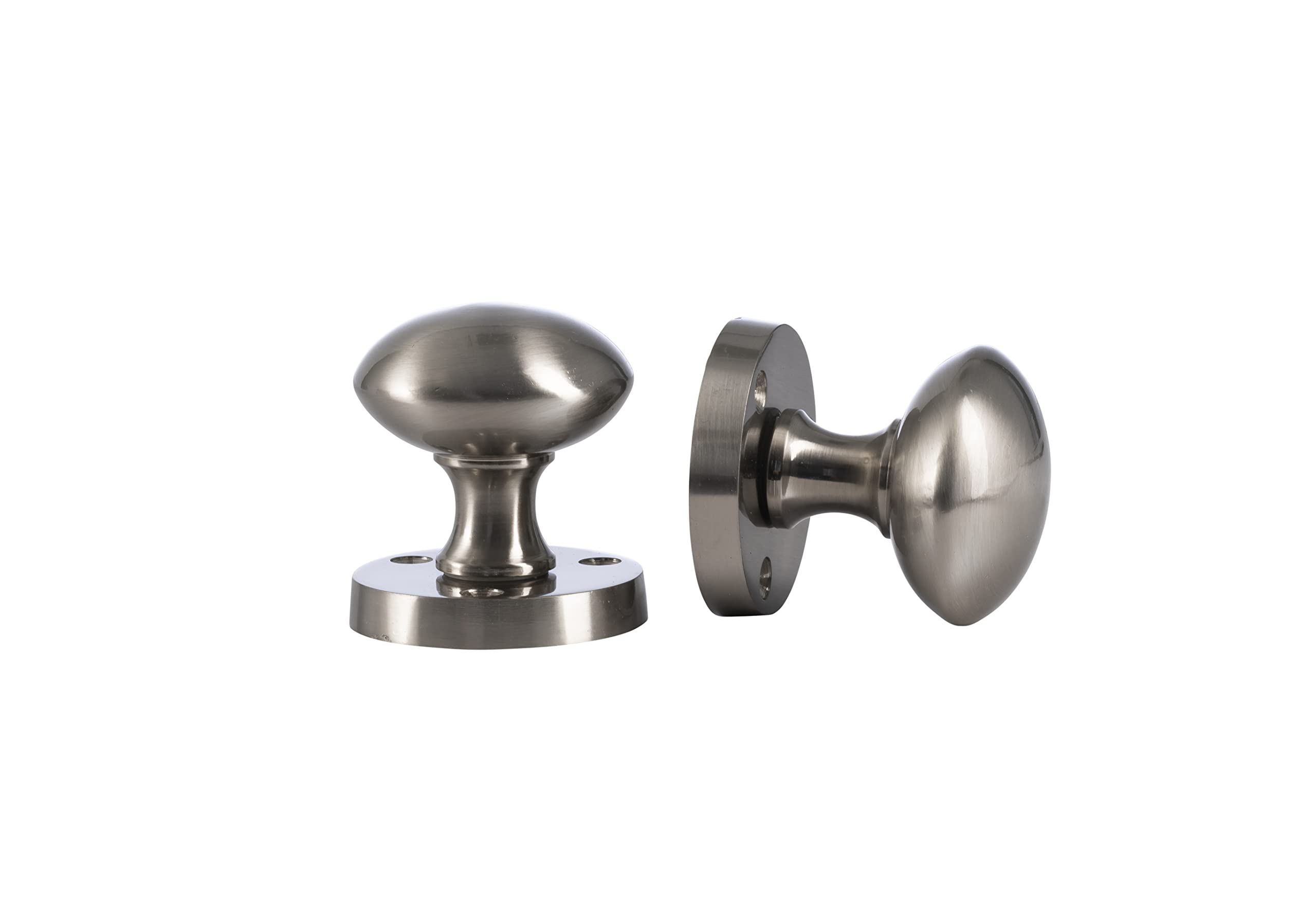 IRONZONE® Mortice Sprung Satin Nickel Classic Door Knob Set Pack Pair Classic Design for Internal Wooden or Oak Doors, Perfect for Any Door (Knob Set)