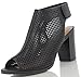 Peep Toe Ankle Strap Sandal – Western Bootie Low Stacked Heel Open Toe Cutout Velcro – Casual by J Adams