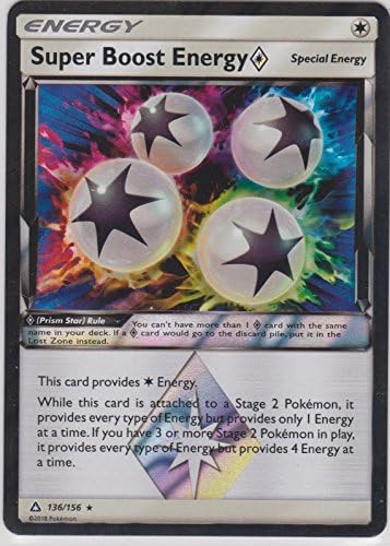 Pokemon, S&amp;M5, Ultra Prism - Super Boost Energy 136/156, New, Mint, Prism Rare