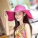 30th floor Women's Summer Wide Brim Beach Hats Sexy Chapeau Large Floppy Sun Caps (Fuchsia)