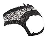 Sofishie Sexy Midnight Bow-Tie Panties - Leopard Black - Medium