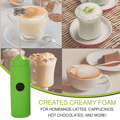 image for MatchaDNA HELLO Milk Frother - Double Whisk Head, Handheld Battery Ope