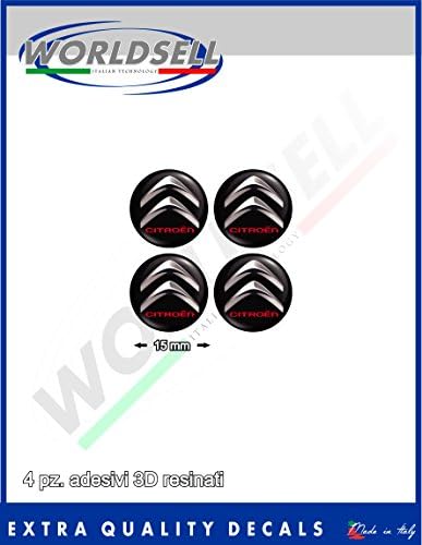 Adhesive resin 3D effect kit 2 pcs 3.5 cm " CITROEN C1 C3 C4 C5 PICASSO AIRCROSS TOURER "