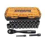 DEWALT Impact Socket Set, 23-Piece, 3/8" Drive Metric/SAE (DWMT74738)