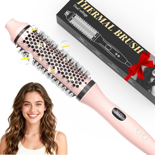 Bopcal Thermal Brush 3 in 1 - Thermobürste Rundbürste mit Digital Display, Ionische Lockenbürste Reduziert Frizz, Thermo Bürste für Glattes, Voluminöses & Lockiges Haar, Dual-Spannung C257 22
