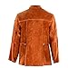 QeeLink Leather Welding Jacket - Flame-Resistant Heavy Duty Work Welder Jackets - Split Cowhide Welding Coat for Men Women (XX-Large)