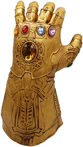 Funny Mask Finder Thanos Infinity Gauntlet Gloves Halloween Costume Cosplay Props (Gold)