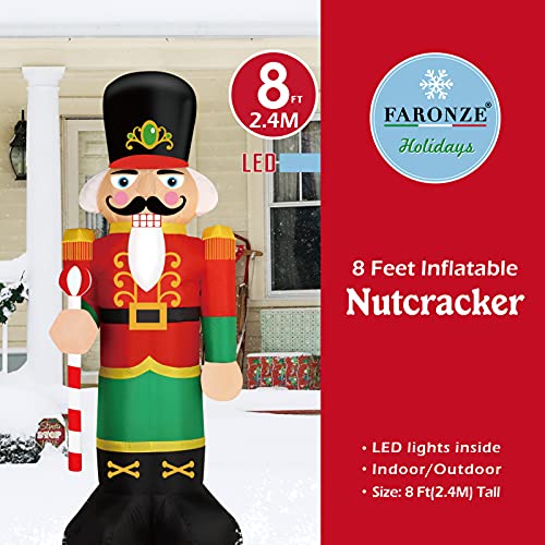 FARONZE Christmas Inflatable Nutcracker Giant Lighted Interior Inflatable Christmas Decoration