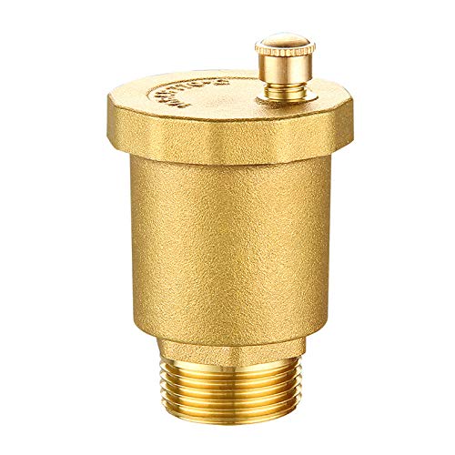POWERTOOL Automatic Air Valve, 1pcs Brass Air Vent Valve Quick Exhaust Air Control Valve(DN15 1/2")