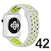 Apple Watch Series 2 Nike Sport Band, UMTELE Soft Silicone Replacement Strap with Ventilation Holes for Apple Watch Nike Plus Silver/Volt 42mm