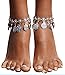 Bienvenu Boho coin sandals Anklet Bracelet, Bohemian Tassel Barefoot Sandals Chain Jewelry Belly Dance Anklet