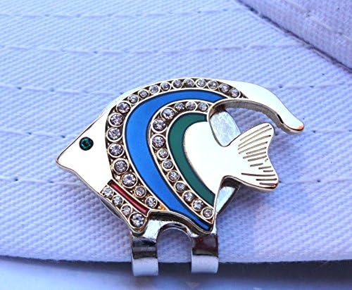 Tropical Fish Golf Ball Marker W/ Crystals and Magnetic Hat Clip