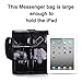 Contacts Genuine Leather Men Messenger Crossbody Shoulder Bag Travel Handbag Black