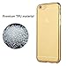 Iphone 6s Case - HD Clear Screen Protector Included - Shock-Absorption Clear TPU Bumper Case Slim Fit Soft Cover Shell, for iPhone 6/6s 4.7 Inch (Gold)