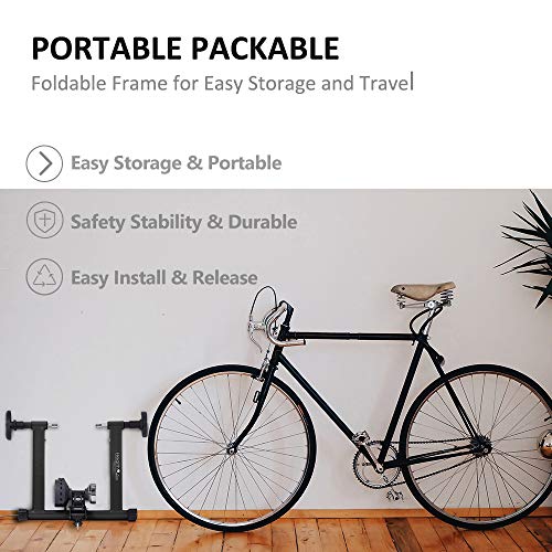 Bike Trainer Stand with 8 Resistance Setting, Portable 27"29" Indoor