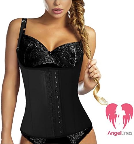 Angel Lines Waist Trainer Cincher - Corset Vest for a slimmer silhouette - Black-S