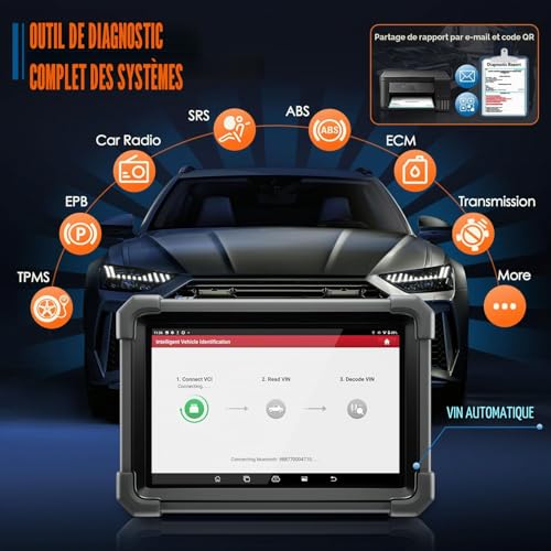 LAUNCH IMMO Plus X431 Car Diagnostic Case with All Systems Key IMMO Service 38+ Bi-Directional Active Test Obd2 with CANFD&DOIP FCA Guide V.A.G. 200+ Car 2 Years Service
