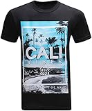 California Republic Paradise Vibes Golden State Of Mind Men's T-Shirt - (Large) - Black