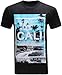 California Republic Paradise Vibes Golden State of Mind Men's T-Shirt - (Large) - Black