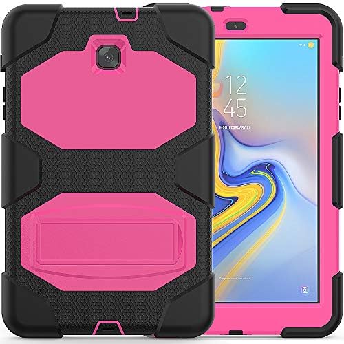 Angelan Galaxy Tab A 8.0 Case 2018, Three Layer Heavy Duty Rugged Full-Body Protective Case Cover with Kickstand for Samsung Galaxy Tab A 8.0 2018 SM-T387 Verizon/Sprint/T-Mobile,Rose