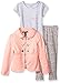 Calvin Klein Girls' 3 Pieces Twill Jacket Pants Set