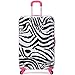 Rockland Safari Hardside Spinner Wheel Luggage, PINKZEBRA, 3-Piece Set (20/24/28)