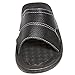 Skysole Mens Faux Leather One Band Slides Rugged Sandals, Black 11