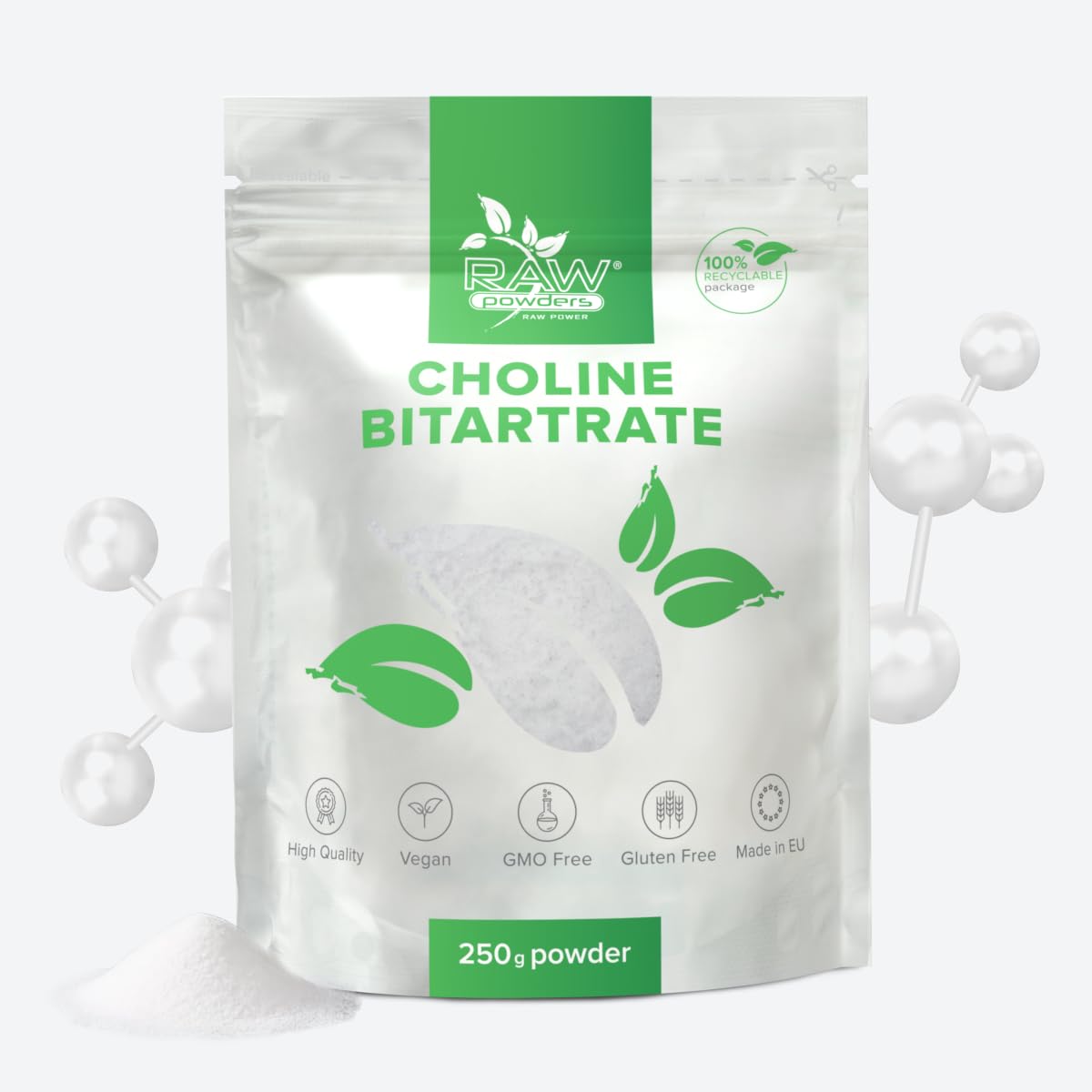 Choline Bitartrate Powder 250g - RAW Powders
