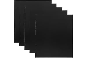 Abaodam Anodized Aluminum Sheet 7X5 Inch Black 5Pcs Engravable Plaque Plates for Office Use and Custom Signs