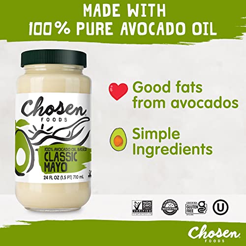 Chosen Foods 100 Avocado OilBased Classic Mayonnaise, Gluten & Dairy