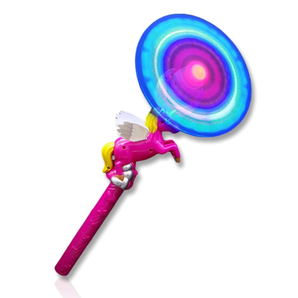 The Glowhouse Light Up Pink Unicorn Windmill Swivel Fan
