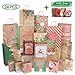 Christmas Gift Tags 60 Count with Untied String (15 Assorted Glitter, Foil, Printed Designs for DIY Xmas Present Wrap and Label Package Name Card)