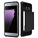 For Galaxy S6 Edge + Plus Case,JOBSS [Card Pocket] Shockproof Dual Protective Shell Rubber Bumper with Card Holder Slot Wallet Case Cover Shell For Samsung Galaxy S6 Edge Plus G928 G9287[Black]