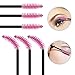 100 PCS Disposable Eyelash Brushes Tools, Hopttreely Premium Mascara Brushes Wands Eyebrow Applicator Makeup Kits (Black-Rose)