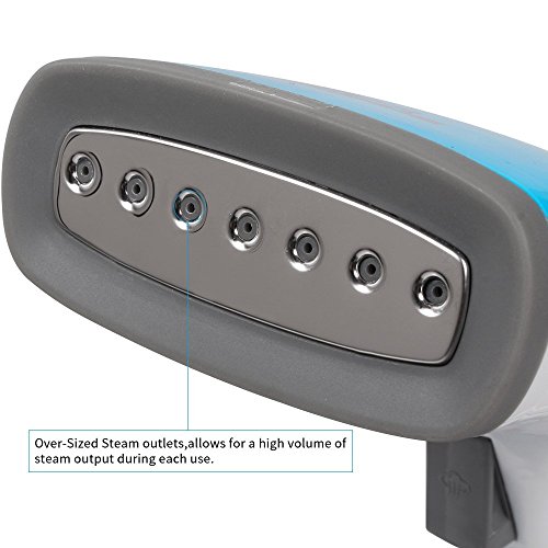 AmyHomie Portable 260ml Travel Clothes Handheld Garment Steamers 1200W/110V Fast Heat Stainless Steel Soleplate and Fabric Brush