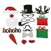 Tinksky A Set of 17pcs DIY Funny Glasses Moustache Red Lips Deer Horn Santa Hat On Sticks Christmas Wedding Party Photo Booth Props