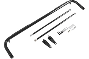 Racing Harness Bar, 49in Universal Racing Safety Seat Belt Chassis Roll Harness Bar Rod Kit Stainless Steel (B black)