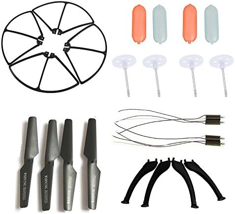 Hooray! Service Syma Black Main Blades & Landing Skids & Frames & Main Gears & Main Motor & Lights LED Cover Lamdshade Spare Replacement Parts for Syma X5SC X5SW RC Quadcopter