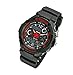 Fashion Led Light Calendar Waterproof&shockproof Men Digital Electronic Outdoor Wrist Sport Watch-4 LED Colors (Orange)