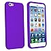Insten 4 packs of Silicone Skin Cases - Red , Purple , Hot Pink , Blue Compatible with Apple iPhone 6/ 6S (4.7)