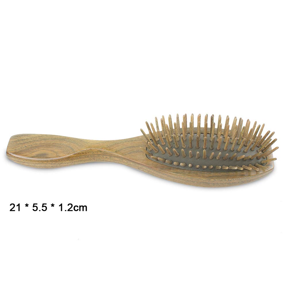Carejoy Detangling Airbag Hair Comb Antistatic Hairbrush Natural Green Sandalwood Brushes for All Hair Styles Anti-Static Health Care Massage Head Gifts