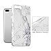 iPhone 7 Plus Case, Marble iPhone 8 Plus case, GMYLE [White Marble] Slim Glossy Hard Cover Case - Ultra Low Profile