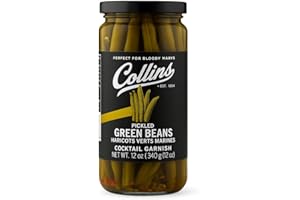 Collins Gourmet Pickled Green Beans – Cocktail Garnish (355 g / 12 oz)